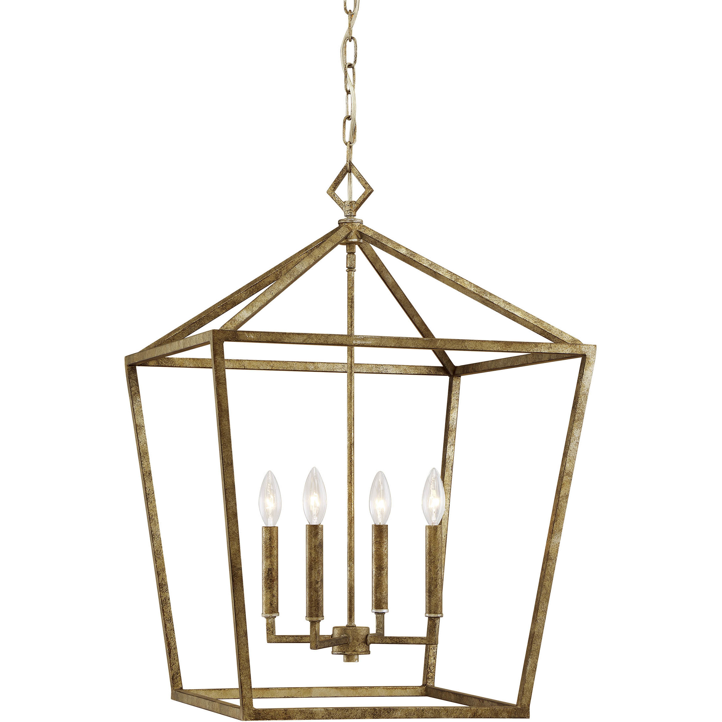 Corona 4 Light 20 inch Vintage Gold Pendant Ceiling Light